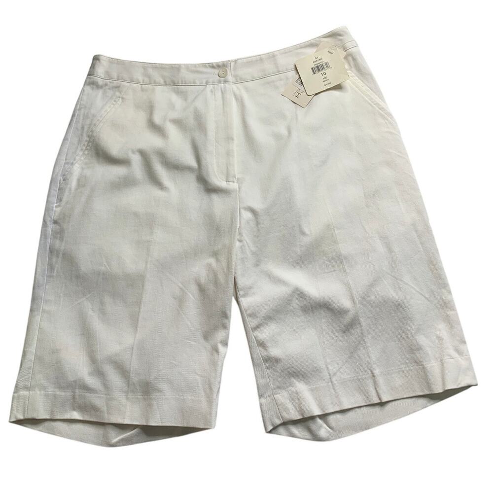 EP Pro Women's Size 10 Bermuda Stretch Golf Shorts White With Pockets Brand New